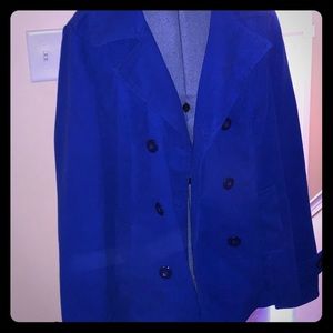 Blue pea coat size XL